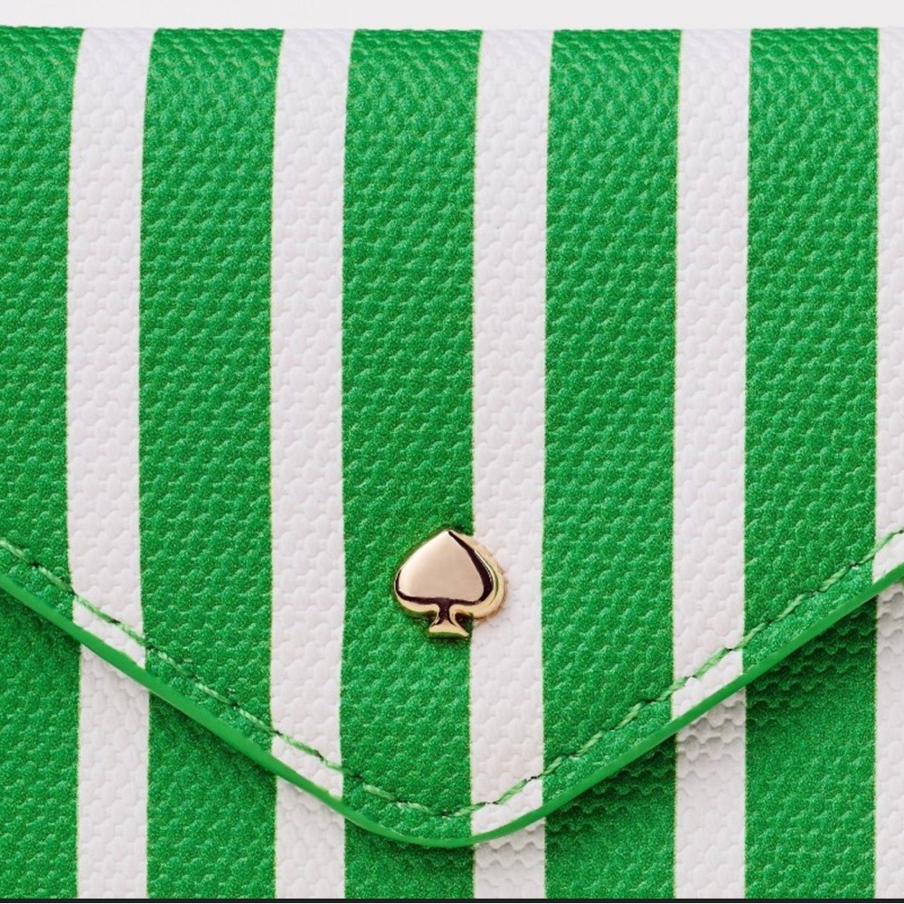kate spade new york x Target Stripe Envelope Card Case - Green/White - Picture 4 of 4